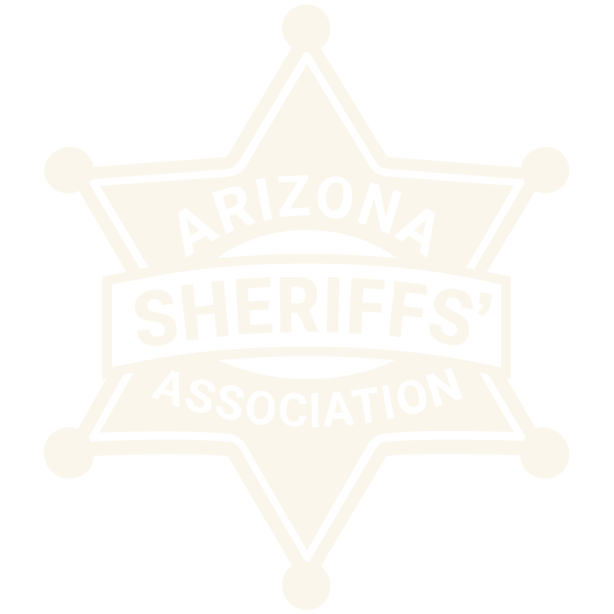 Arizona Sheriffs' Association seal, reversed cream version