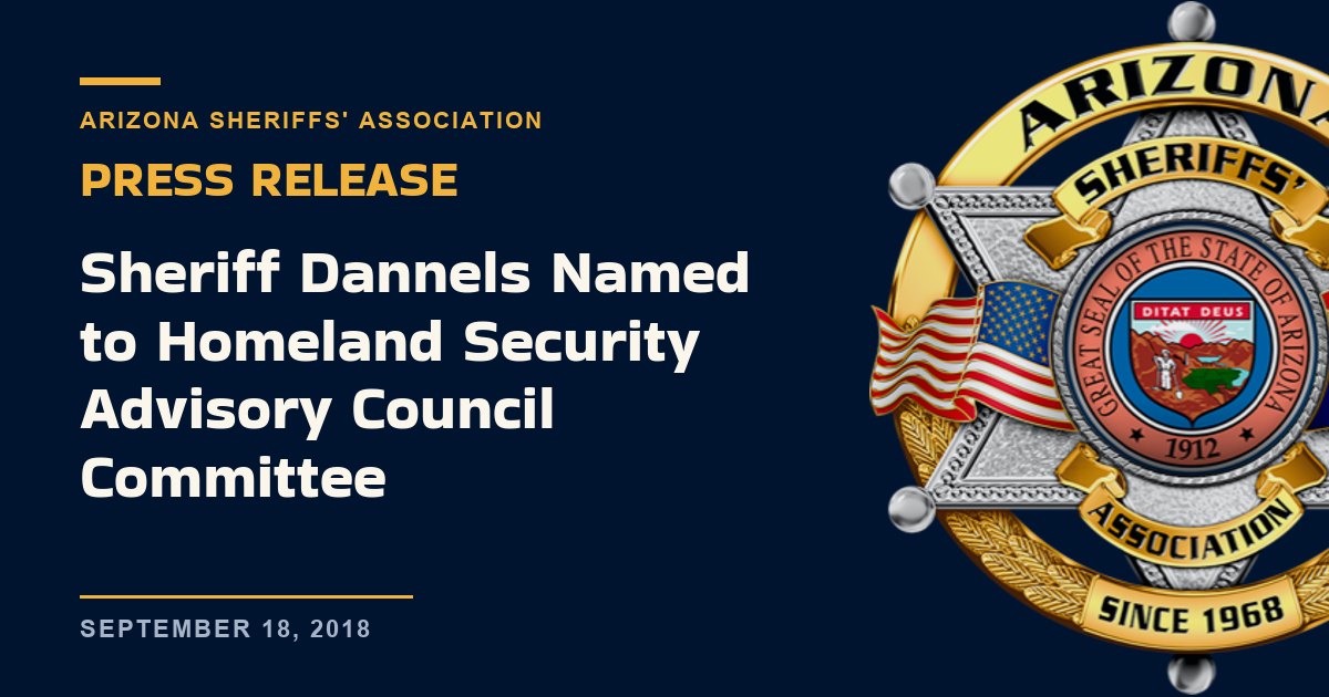 Sheriff Dannels Named to Homeland Security Advisory Council Committee